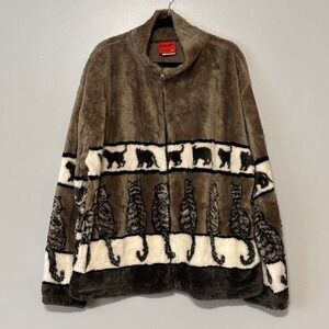 Black Mountain black cat Plush fleece jacket Size 3X